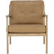 Gilmore Light Oak / Sahara Camel Leather Lounge Chair